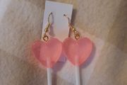 sparkly heart lollipop earrings