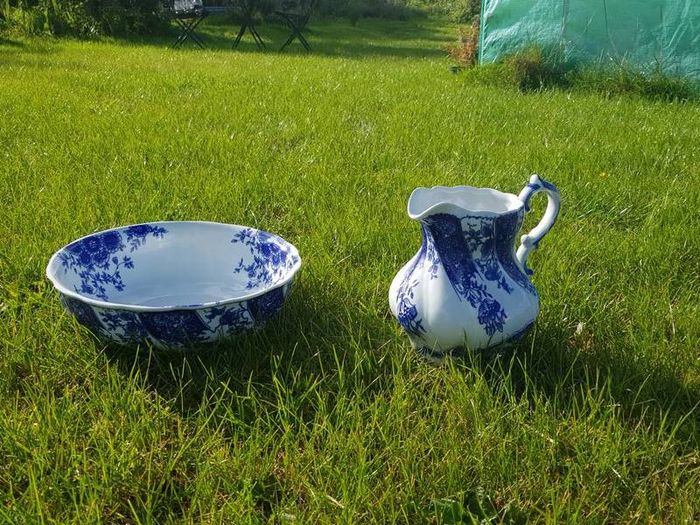 Vintage Delft Pitcher and Bowl Set