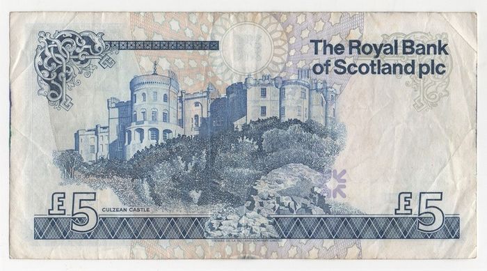 1987 The Royal Bank Of Scotland Plc,5 Pound Banknote