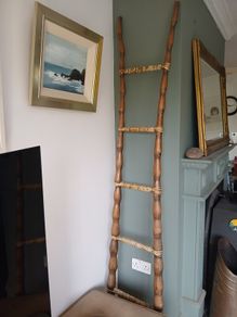 Bamboo & Cane Ladder., Clothes Horse, Towels, Bedroom Bathroom Luxury