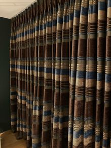 Clearance - 2 x Luxury Custom Made Triple Pleat Velvet Blackout Curtains
