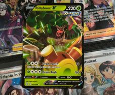 Rillaboom V ! Ultra Rare ! from Fusion Strike Set ! 2021 ! Pokemon Card !