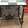 1960 wrought Iron French Brutalist style table nice solid on wheels Very Nice Image 5