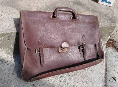 old leather bag