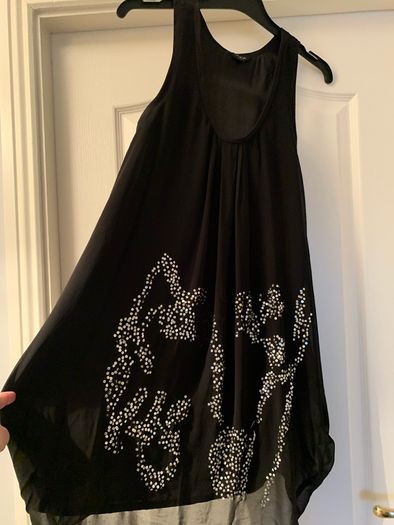 Savida black sparkle top
