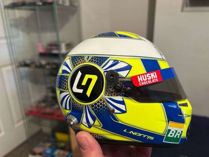 Lando Norris Signed 1/2 McLaren Helmet