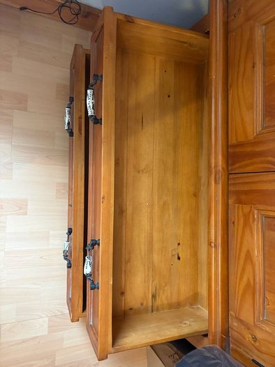 Herbersham Plantation solid pine wardrobe with 2-door base