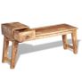 Bench with Drawer Solid Mango Wood 120x36x60 cm Image 5