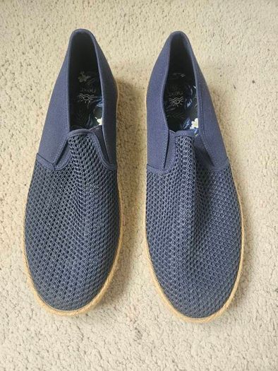 Navy Mesh Espadrilles