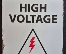 Danger ,high voltage, Vintage Style Metal Sign .