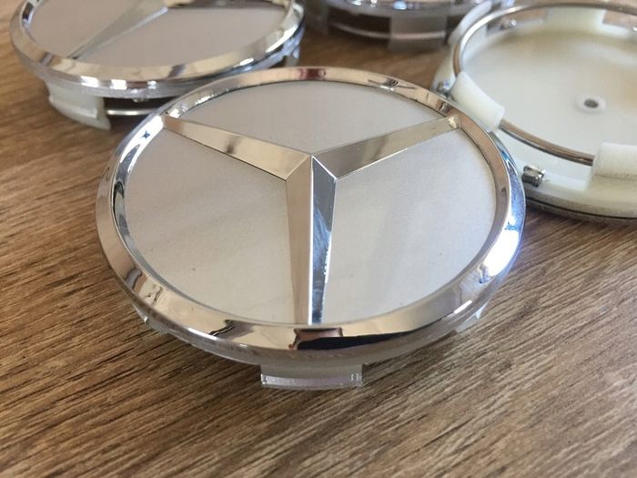 4 x Alloy Wheel Centre Caps 75mm for Mercedes Benz New Silver