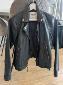 Abercrombie and Fitch leather girl jacket  age 13-14