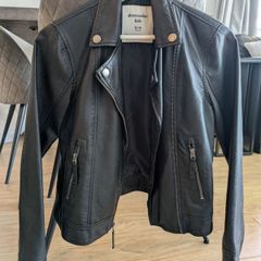 Abercrombie and Fitch leather girl jacket  age 13-14