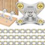 24Pack Butterfly Corner Bracket Detachable Corner Brace Alloy Right Angle L Bracket with Screws, Butterfly Shape Corner Fastener for Wood Furniture Cabinet Shelves Table Chair Bed (Nickel) Image 2