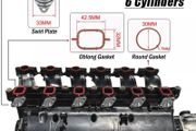 Set  of 6 x 33mm OEM design by aluminum For BMW M57 Swirl Flap Blanking Plates seal with intake manifold gasket 6 cylinder
