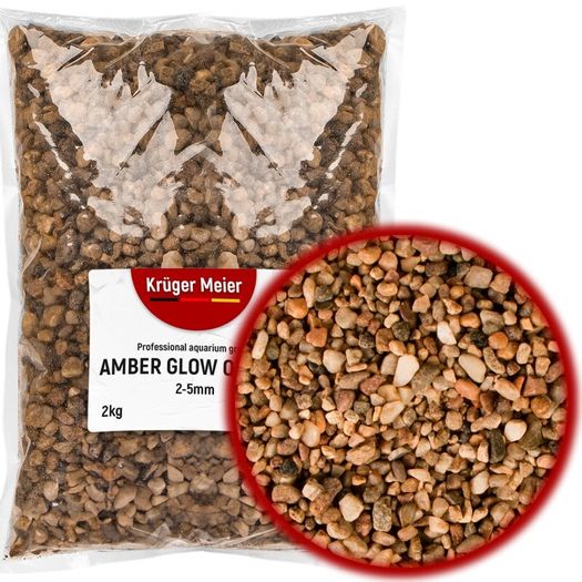 Aquarium Gravel KM Amber Glow Quartz 2Kg