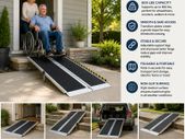 Portable Wheelchair Ramp, 7 ft 800 lbs