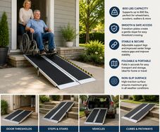 Portable Wheelchair Ramp, 7 ft 800 lbs