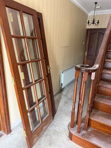 Teak double doors
