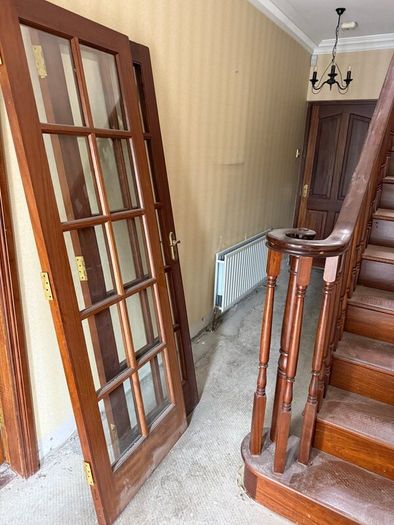 Teak double doors