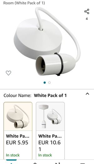 Ceiling pendant light bulb holder