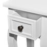 Nesting Side Table Set 2 Pieces with Drawer White Image 5