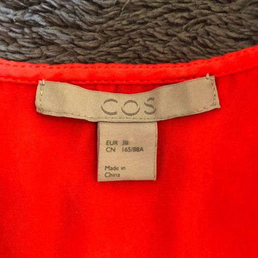 COS silk short sleeve blouse UK10