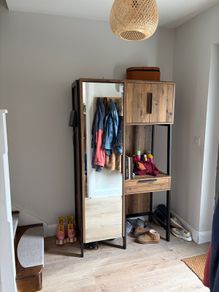 NEXT Dark Natural Bronx Mirrored Wardrobe with Dressing Table
