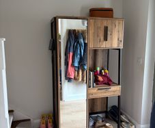 NEXT Dark Natural Bronx Mirrored Wardrobe with Dressing Table