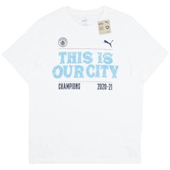 Puma Mens 2020-21 Manchester City Puma Winners Tee / White / mens 3XL - FREE DELIVERY / COLLECT