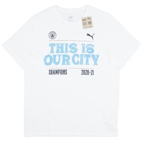 Puma Mens 2020-21 Manchester City Puma Winners Tee / White / mens 3XL - FREE DELIVERY / COLLECT