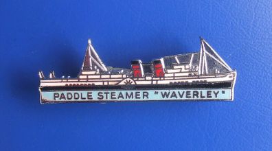 P. S. WAVERLEY (1947 Paddle Steamer) - a souvenir/merchandise enamelled badge (1970s/1980s)