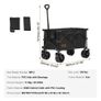 Collapsible Folding Wagon, 220 L Beach Wagon Cart with All-Terrain Wheels, Heavy Duty Folding Wagon Cart Max 330 lbs with Drink Holders, Sports Wagon for Camping, Shopping, Garden Image 7