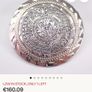 Vintage Taxco Mayan Calendar Disc Pendant Pin Brooch Sterling Silver Image 7