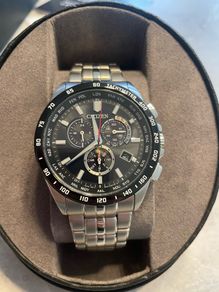 Citizen Men Chronograph Watch Stainless Steel Boxed Excellent Condition