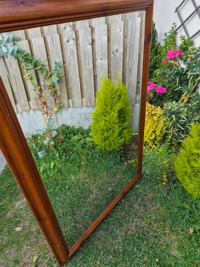 Large Solid Wood Framed Mirror