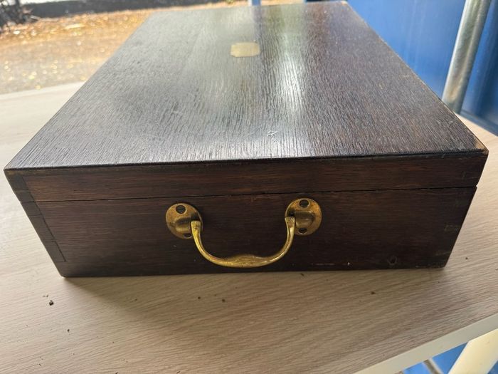 Antique Oak Maples Cutlery Canteen