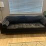 Navy three seater sofa Image 4