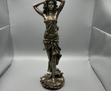Mighty Aphrodite Grecian Goddess Resin Statue Figurine - Bronze Effect