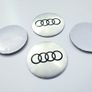 Set/4x 65mm Audi STICKERS ONLY Wheel Centre Cap Sticker A3 A4 A5 A6 Q5 S Line Q7 Image 2