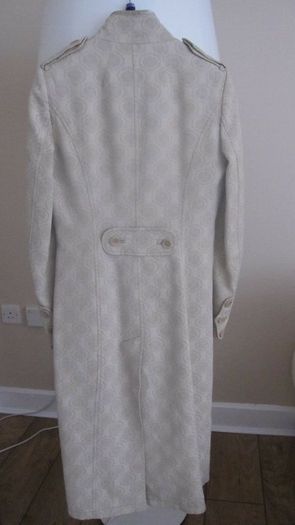 Stunning Karen Millen Military Style Coat Beige Grey Size UK 8
