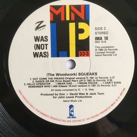 Was Not Was (the woodwork) Squeaks - Vinyl