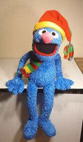 2004 Macys It's Grover Time - 2004 Macys It's Grover Time! Christmas Grover 24 inch Vintage Sesame Street Plush - Macy's
