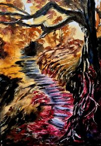 st Ann's park raheny watercolour