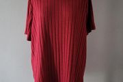 Shein burgundy ribbed top, Size 3XL / UK22