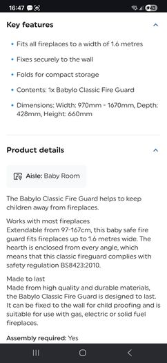 Babylo Extendable Fire Guard