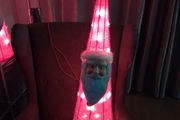 Christmas light up santa decoration.