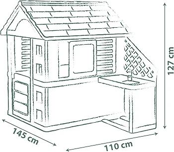 LIFE NATURE PLAYHOUSE + KITCHEN PLAYHOUSE. Indoor/outdoor sustainable play with 51% recycled material