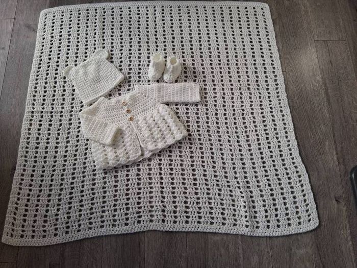 Handmade complete baby christening set