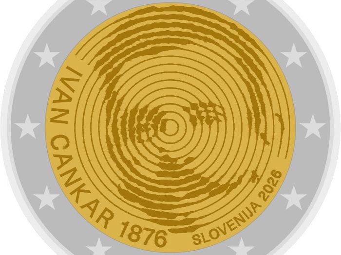 Slovenia 2 Euro Commemorative Coin 2026 - 150th Anniversary of the Birth of Ivan Cankar. UNCIRCULATED.